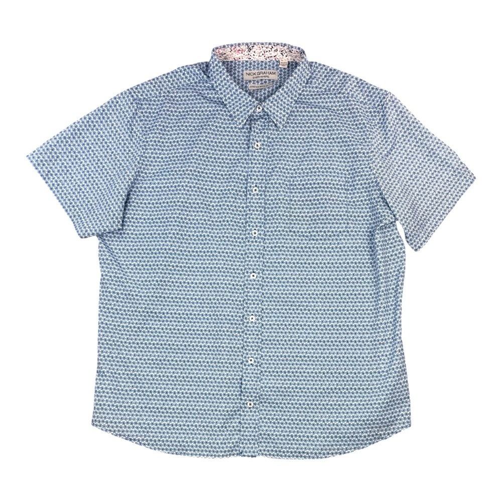 Nick Graham Everywhere Men's Stretch Modern Fit Performance Shirt Blue 2XL